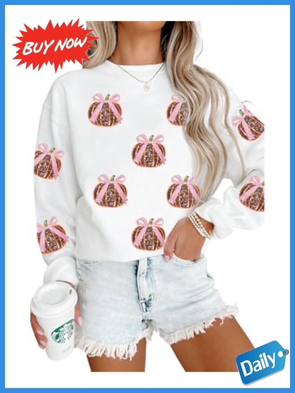 Womens Sequin Pumpkin Sweatshirt Oversized Pullover Halloween Top